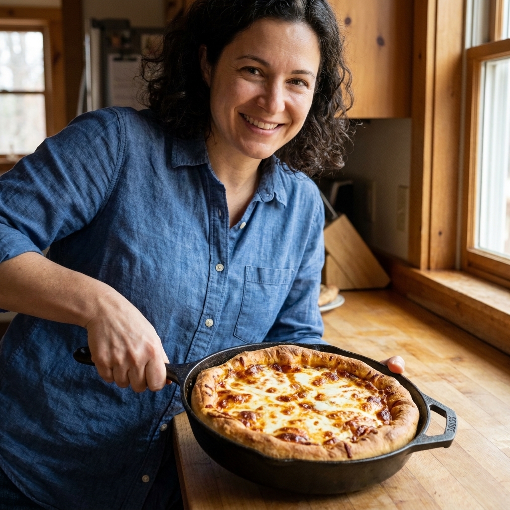 5-Ingredient Cast Iron Skillet Pizza